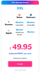 Forfait Lebara XXL – Appels, SMS et données illimités en Suisse et en Europe. Profitez de 20 Go pour rester connecté partout, avec une couverture fiable