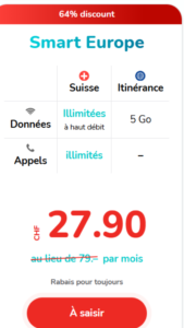 Yallo Smart Europe – Forfait avec 5 Go de données et appels illimités en Europe. Profitez de la connectivité sans tracas à travers l'Europe, avec une couverture fiable pour vos appels et votre utilisation des données, idéal pour les voyageurs fréquents
