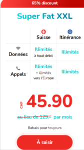 Yallo Super Flat XXL – Forfait tout compris avec appels, SMS et données illimités en Suisse, Europe, États-Unis et Canada. Idéal pour une connectivité sans limites partout