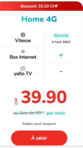 Forfait Yallo Home 4G – Profitez d'une connexion rapide et fiable à la maison avec le forfait 4G de Yallo, idéal pour le streaming, les jeux et le télétravail.